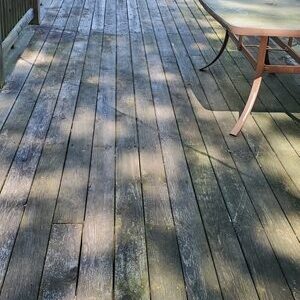Deck Cleaning before