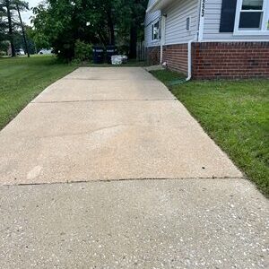 Driveway pressure washing after