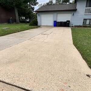 Driveway pressure washing after