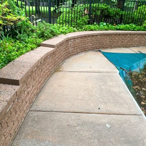 Pool deck Cleaning after