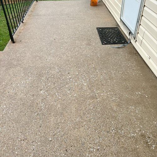 concrete patio cleaning after