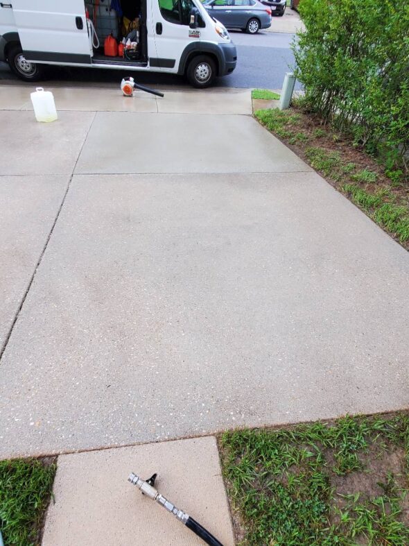driveway cleaning after