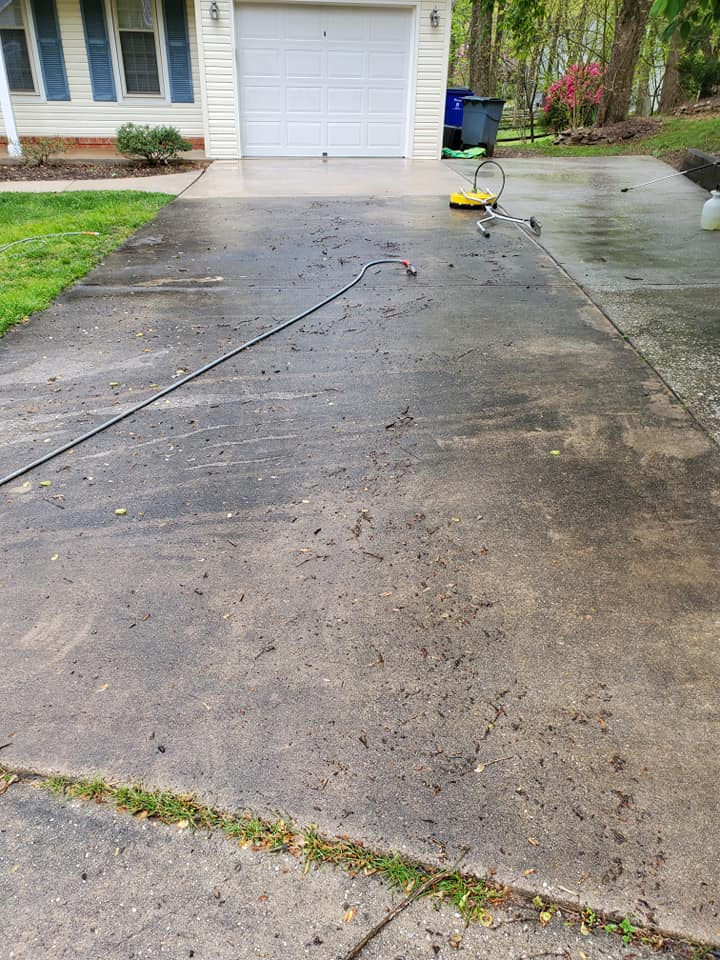 driveway cleaning before