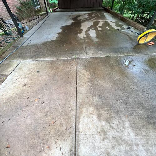 driveway pressure washing before