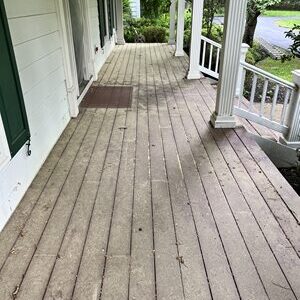 porch cleaning before